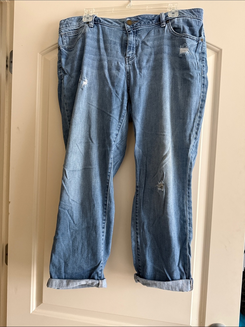 Jennifer Lopez Boyfriend Fit Ankle Crop Jeans-size 12